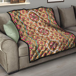 Pastel Ethnic Mandala Print Quilt