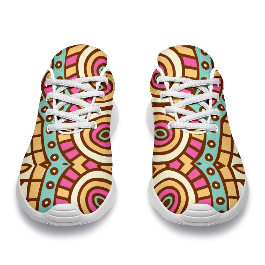 Pastel Ethnic Mandala Print Sport Shoes GearFrost