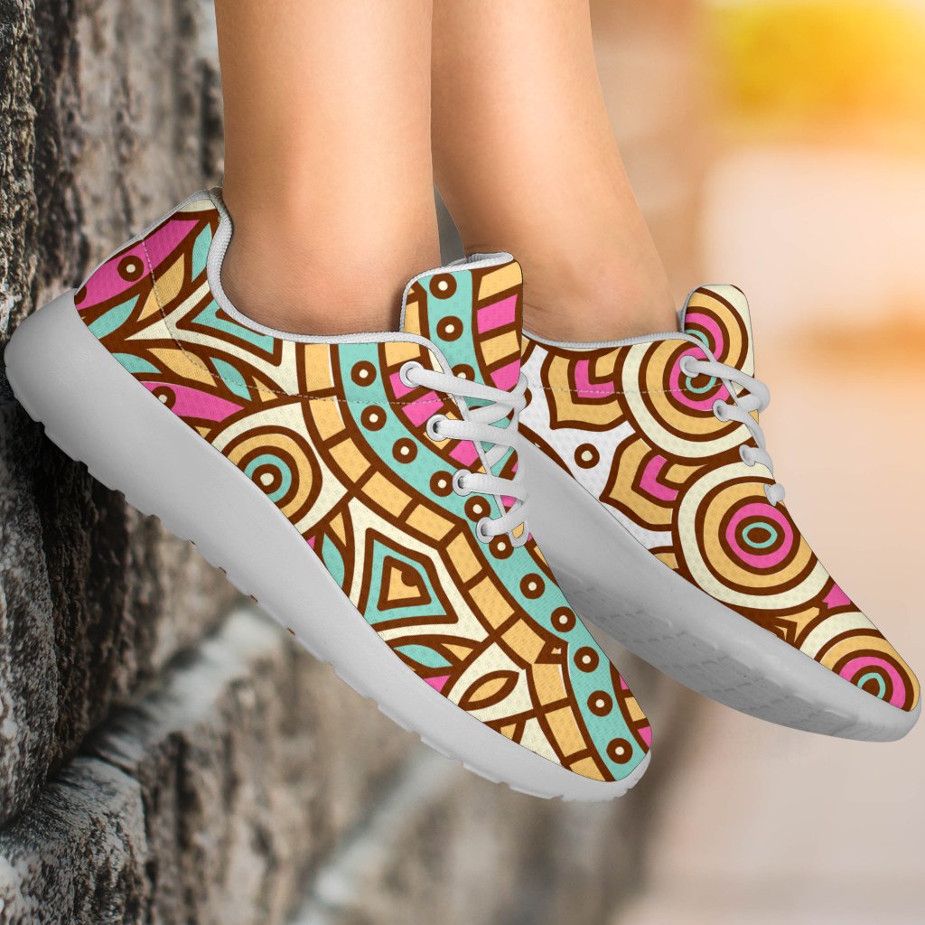 Pastel Ethnic Mandala Print Sport Shoes GearFrost