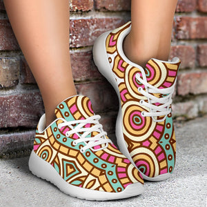 Pastel Ethnic Mandala Print Sport Shoes GearFrost