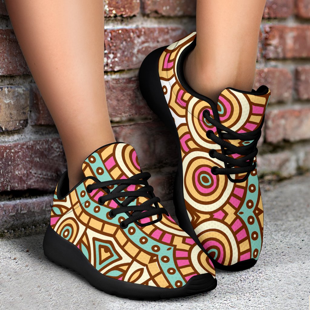 Pastel Ethnic Mandala Print Sport Shoes GearFrost