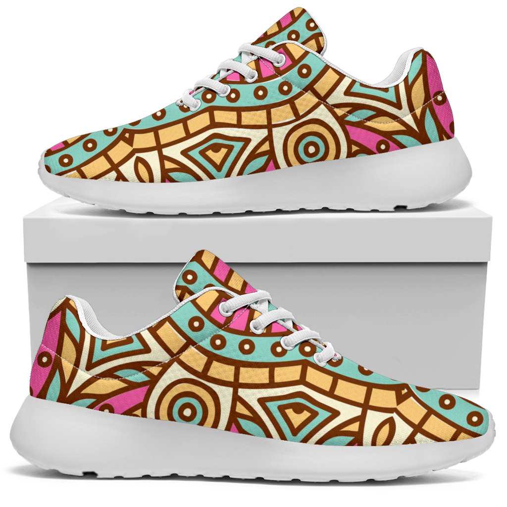 Pastel Ethnic Mandala Print Sport Shoes GearFrost