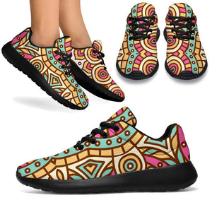 Pastel Ethnic Mandala Print Sport Shoes GearFrost