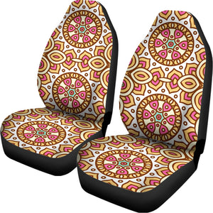 Pastel Ethnic Mandala Print Universal Fit Car Seat Covers