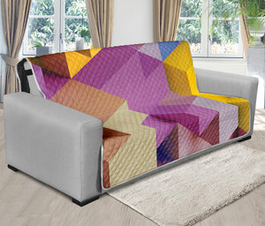 Pastel Geometric Cubic Print Futon Protector