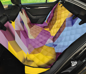 Pastel Geometric Cubic Print Pet Car Back Seat Cover