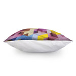Pastel Geometric Cubic Print Pillow Cover