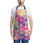 Pastel Geometric Shape Pattern Print Apron