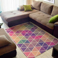 Pastel Geometric Shape Pattern Print Floor Mat