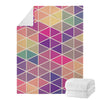 Pastel Geometric Shape Pattern Print Blanket