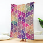Pastel Geometric Shape Pattern Print Blanket