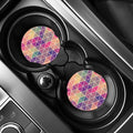 Pastel Geometric Shape Pattern Print Car Coasters