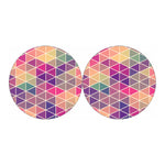 Pastel Geometric Shape Pattern Print Car Coasters