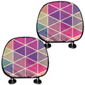 Pastel Geometric Shape Pattern Print Car Headrest Covers