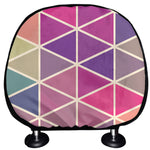 Pastel Geometric Shape Pattern Print Car Headrest Covers