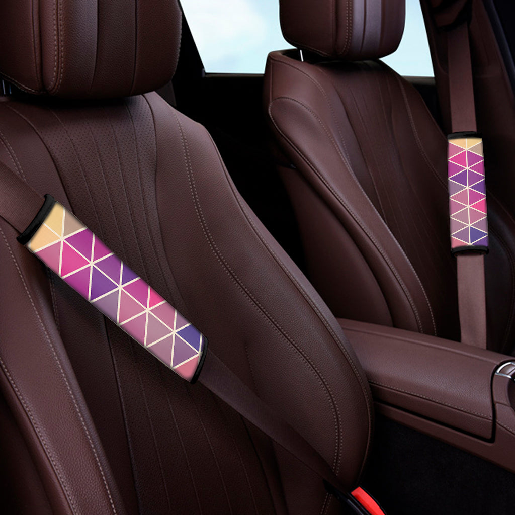 Pastel Geometric Shape Pattern Print Car Seat Belt Covers