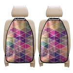 Pastel Geometric Shape Pattern Print Car Seat Organizers