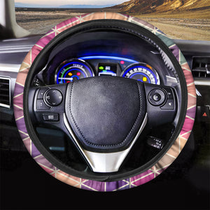 Pastel Geometric Shape Pattern Print Car Steering Wheel Cover