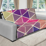 Pastel Geometric Shape Pattern Print Futon Protector