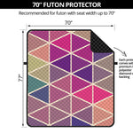 Pastel Geometric Shape Pattern Print Futon Protector