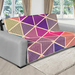 Pastel Geometric Shape Pattern Print Futon Protector