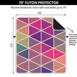 Pastel Geometric Shape Pattern Print Futon Protector