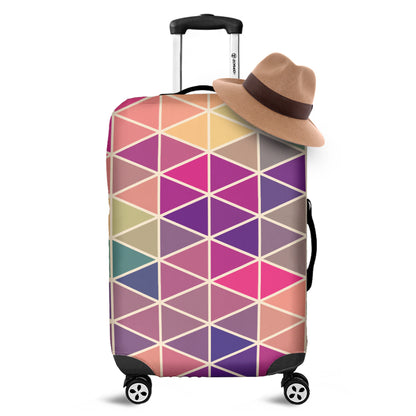 Pastel Geometric Shape Pattern Print Luggage Cover