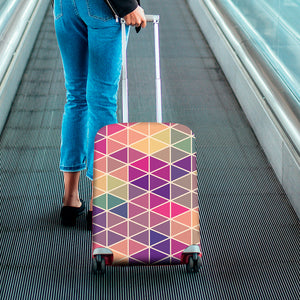 Pastel Geometric Shape Pattern Print Luggage Cover