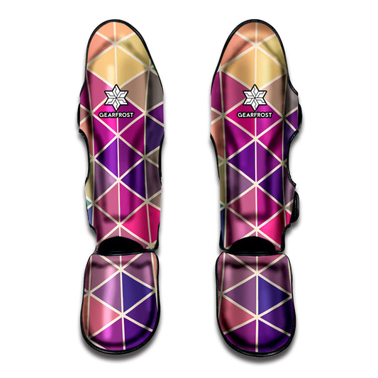 Pastel Geometric Shape Pattern Print Muay Thai Shin Guard