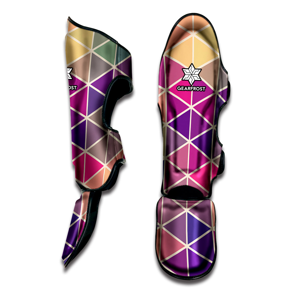 Pastel Geometric Shape Pattern Print Muay Thai Shin Guard