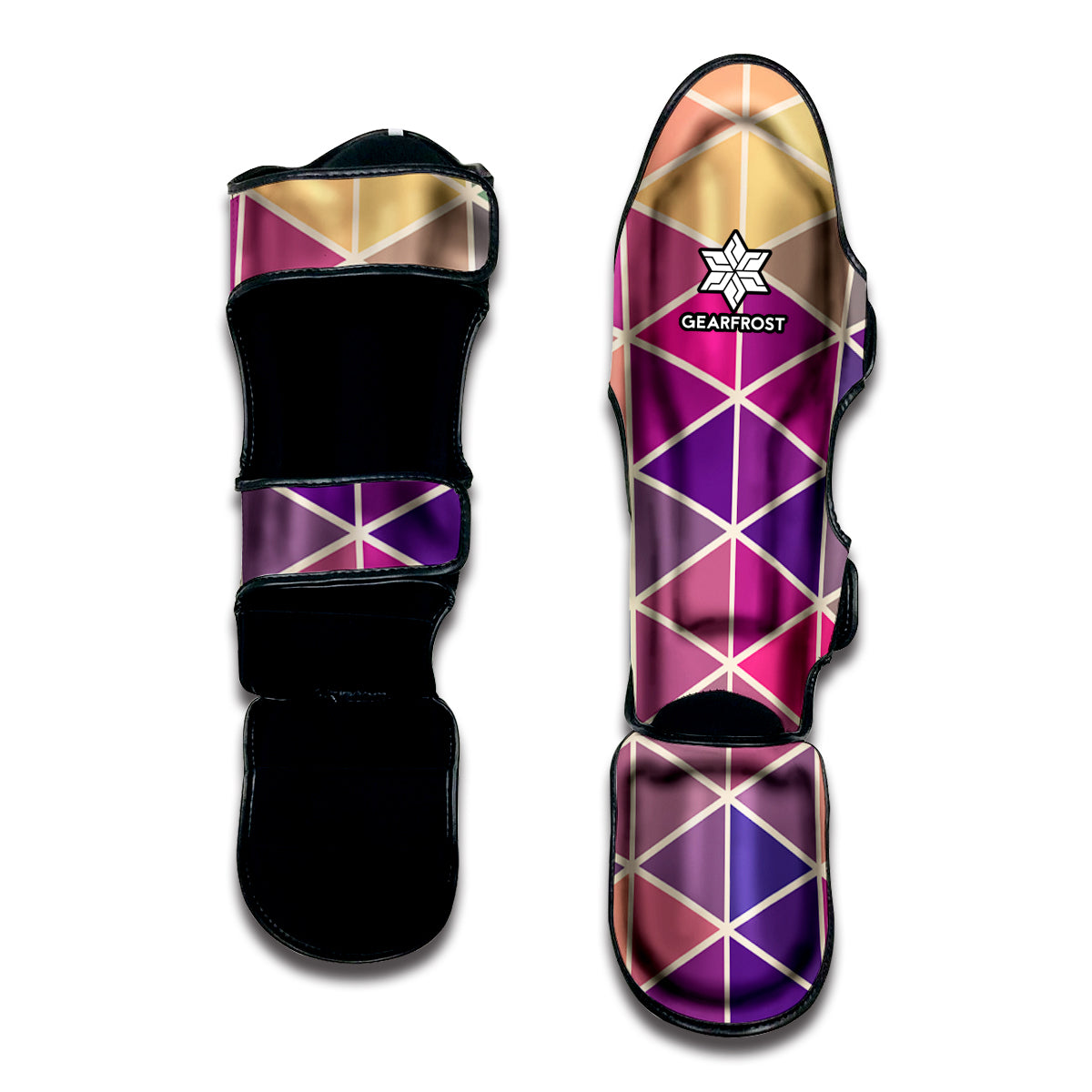Pastel Geometric Shape Pattern Print Muay Thai Shin Guard