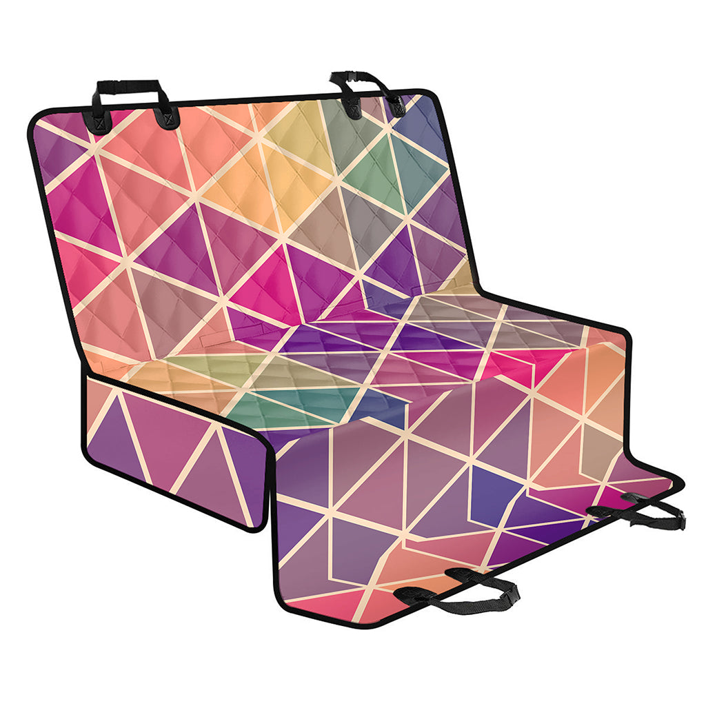 Pastel Geometric Shape Pattern Print Pet Car Back Seat Cover