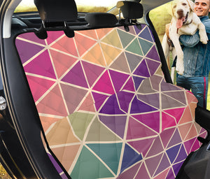 Pastel Geometric Shape Pattern Print Pet Car Back Seat Cover