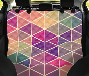 Pastel Geometric Shape Pattern Print Pet Car Back Seat Cover