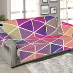 Pastel Geometric Shape Pattern Print Sofa Protector