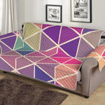 Pastel Geometric Shape Pattern Print Sofa Protector