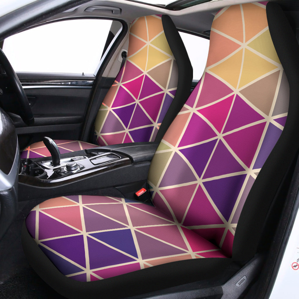 Pastel Geometric Shape Pattern Print Universal Fit Car Seat Covers