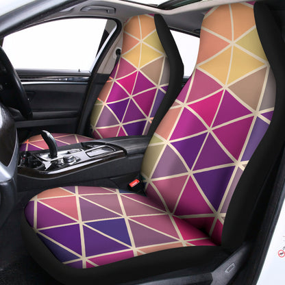 Pastel Geometric Shape Pattern Print Universal Fit Car Seat Covers