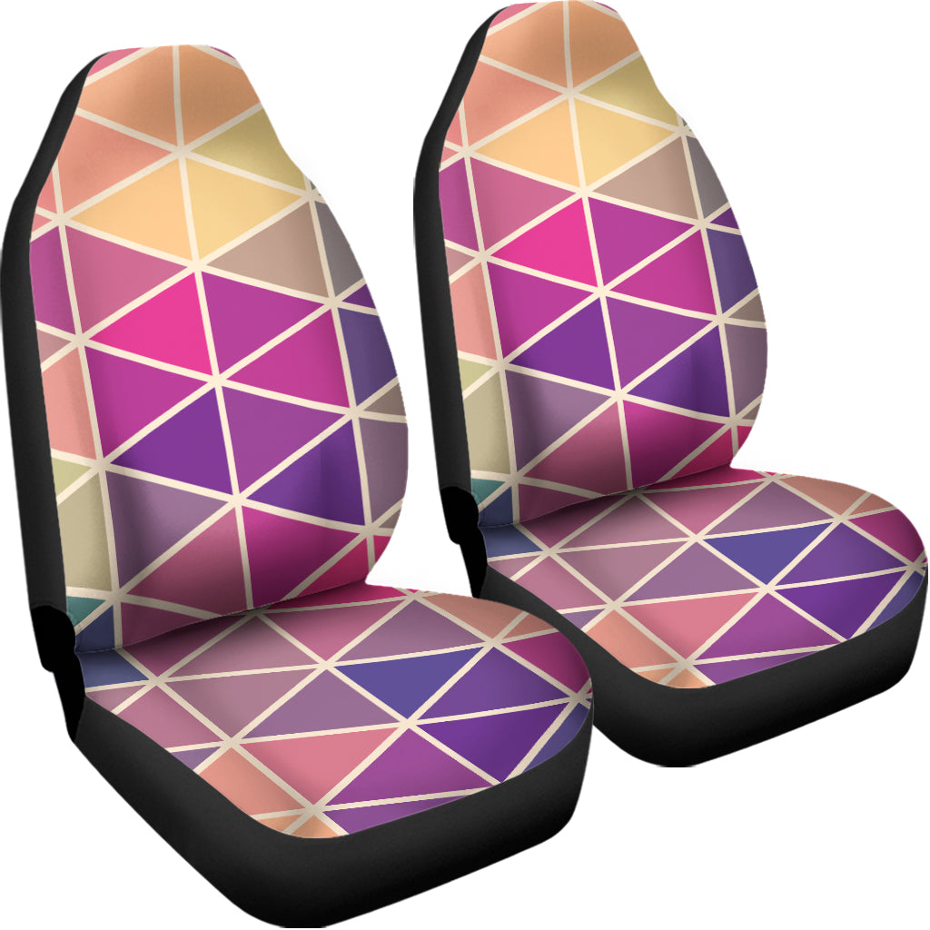 Pastel Geometric Shape Pattern Print Universal Fit Car Seat Covers