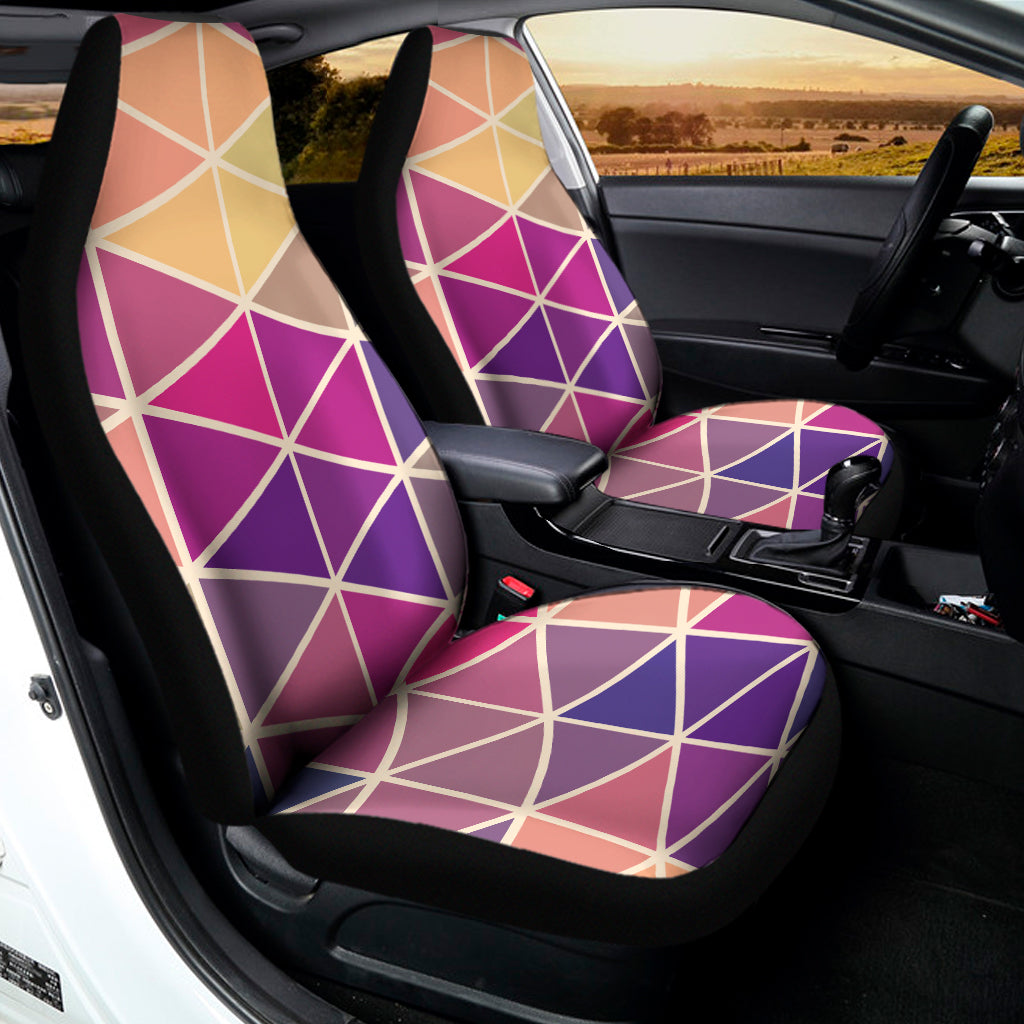 Pastel Geometric Shape Pattern Print Universal Fit Car Seat Covers