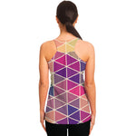 Pastel Geometric Shape Pattern Print Women's Racerback Tank Top