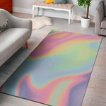 Pastel Holographic Print Area Rug