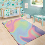 Pastel Holographic Print Area Rug