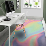 Pastel Holographic Print Area Rug