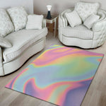 Pastel Holographic Print Area Rug