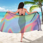 Pastel Holographic Print Beach Sarong Wrap