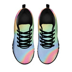 Pastel Holographic Print Black Sneakers