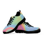 Pastel Holographic Print Black Sneakers