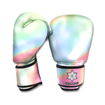 Pastel Holographic Print Boxing Gloves