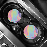 Pastel Holographic Print Car Coasters